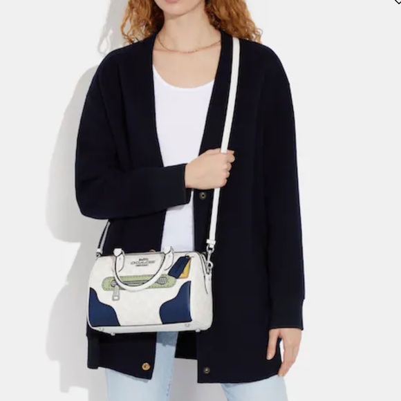 Coach Rowan Satchel with Trompe L’oeul Print NWT - Picture 3 of 9